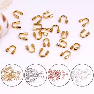 100 pièces u-boucle à la main fil Protection boucle fermée Clip boucle bijoux à bricoler soi-même accessoires en métal - Product Image 1