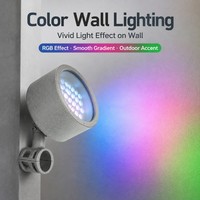 Projecteur mural LED RGB DMX512 à montage sur poteau, étanche, à changement de couleur, pour éclairage d'accentuation de façade de colonne et de paysage extérieur