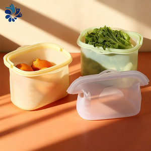 Sacs de conservation des aliments en silicone, sacs réutilisables de grande capacité pour réfrigérateur et congélateur, pour la préservation de la fraîcheur - Product Image 1