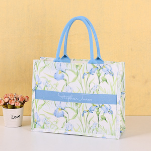 Cung Cấp Toàn Cầu Thời Trang Nhiệm Vụ Nặng Nề Tái Chế Tote Túi Xách Tùy Chỉnh Đầy Đủ Màu Sắc In Logo Hoa Túi Vải Với Dây Kéo - Product Image 2