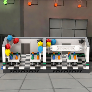 MOC1472 FNAF Gece Yarısı Ayı Seti <span class=keywords><strong>2</strong></span> Sol Oda Tuvalet Mini Diy Yapım Bloğu Setleri Eğitici Çocuk Oyuncakları - Product Image 6