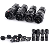Connecteur d'Aviation Étanche IP67 WEIPU SA6, Accessoires pour Applications Énergétiques Nouvelles, PPS, Aluminium Anodisé, Laiton Doré