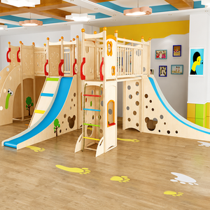 Équipements de jeux d'intérieur Montessori pour la maternelle, aire de jeux en bois pour enfants, garderie, école, espace de loisirs, établissement éducatif - Product Image 1