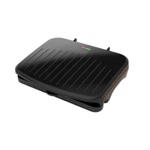 HOTDEAL Foreman 5-Serving Classic Plate Parrilla eléctrica interior y Panini Press Diseño de ahorro de espacio Negro