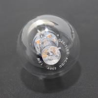 Mini ampoule LED ronde G45 1W E27 230V dimmable, coque PC sécurisée pour guirlandes lumineuses, usage domestique, jardin, patio