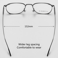 Monture de lunettes pour homme en titane pur 2027, ultra légère, carrée, anti-lumière bleue, lunettes optiques