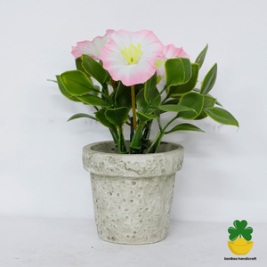 Mini Planta Artificial de Gloría de la Mañana en Maceta, Flor de Petunia de PE, Bonsái para Decoración de Hogar, Oficina, Escritorio, Navidad y Bodas - Product Image 1