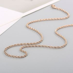 5Mm 5.5Mm Jewelry Men Solid 10K Gold Twisted Rope Chain Gold 14K Necklace Rope Stringless Steel - Product Image 4