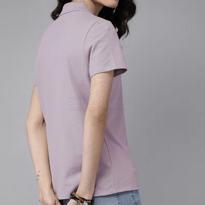 Polo de Mujer Liso Personalizado de Alta Calidad, Producto Más Vendido, Ropa Casual Femenina, Camisetas Polo de Manga Corta - Product Image 2