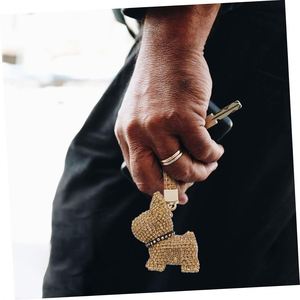 Porte-clés en strass mignon et brillant, ornement à suspendre pour sac à dos, pour les amoureux des chiens, design enfantin, petit cadeau, décoration de porte-clés de voiture - Product Image 6