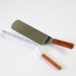 Utensilio de cocina duradero para cocinar y hornear, pala DF30, herramienta para barbacoa, pala para asar, espátula para carne con mango de madera, utensilios de cocina - Product Image 2