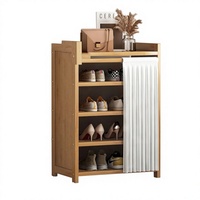 Meuble à chaussures en bambou multi-niveaux au design moderne et épuré, 8 étagères, pour l'entrée de la maison, rangement pour couloir et escalier