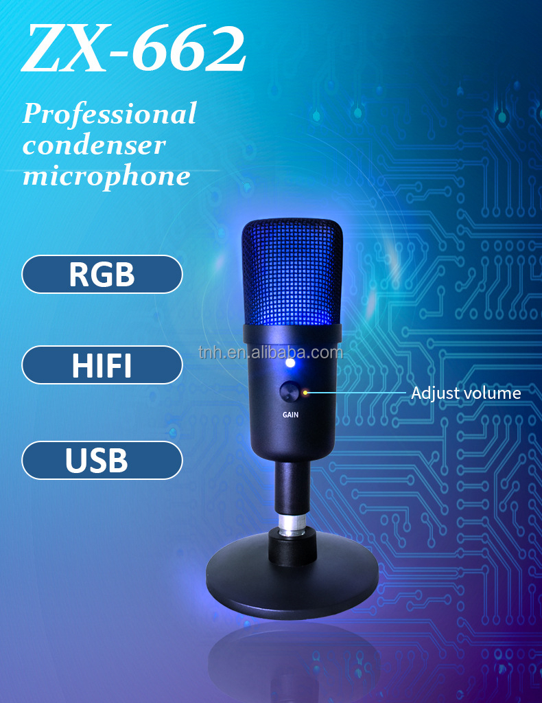 TNH USB- ZX662 Noise Cancelling Streaming Professional Gaming USB
