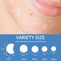 Patchs ronds pour boutons, autocollants mignons contre l'acné, lot de 204 pièces, hydrocolloïdes colorés, imperméables, traitement décoratif des imperfections pour le visage