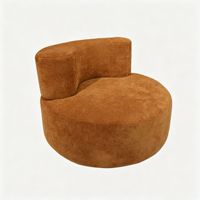 Canapé individuel moderne et écologique en tissu compressé, rembourré en éponge, avec dossier incurvé, pour salon, appartement, hôtel