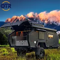 Dark Grey Colored Outside Truck Bed Pop Up Off-road Pick-up Mini Trailer Camper