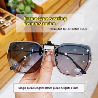 Nouveau Style Ultra-Léger Flip-Up HD Lunettes De Soleil Polarisées Photochromiques Conduite Myopie Lunettes UV400 Protection PC Clip-On pour Hommes