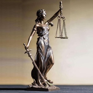 Estatua de Metal Bronce para Decoración del Hogar, la Diosa de la Justicia, Estatua de Mujer Griega, Color Dorado, Escultura para Escritorio de Oficina - Product Image 2