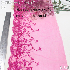 Polyester <strong>Soft</strong> Tulle <strong>Soft</strong> White Blue Yellow Embroidery <strong>Lace</strong> Trim <strong>Fabric</strong> 22cm Width Flower Embroidered <strong>Lace</strong> for Dresses Sewing - Product Image 3