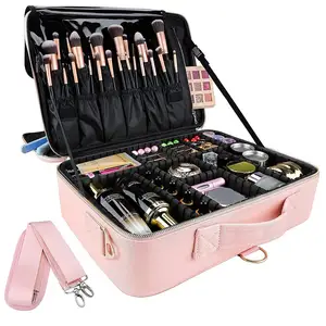 Adjustable Strap Makeup Artist Box Vanity Makeup Train Case Maleta De Maquillaje Profesional