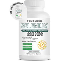 Capsules de sélénium chélaté 200 MCG, absorption supérieure, sans OGM, sans gluten, complément alimentaire, soutient l'immunité antioxydante, 250 capsules