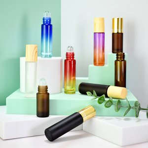 Emballage cosmétique, flacon en verre à bille d'huile essentielle ambrée colorée, 100 pièces, sérum pour le soin de la peau, estampage à chaud - Product Image 6