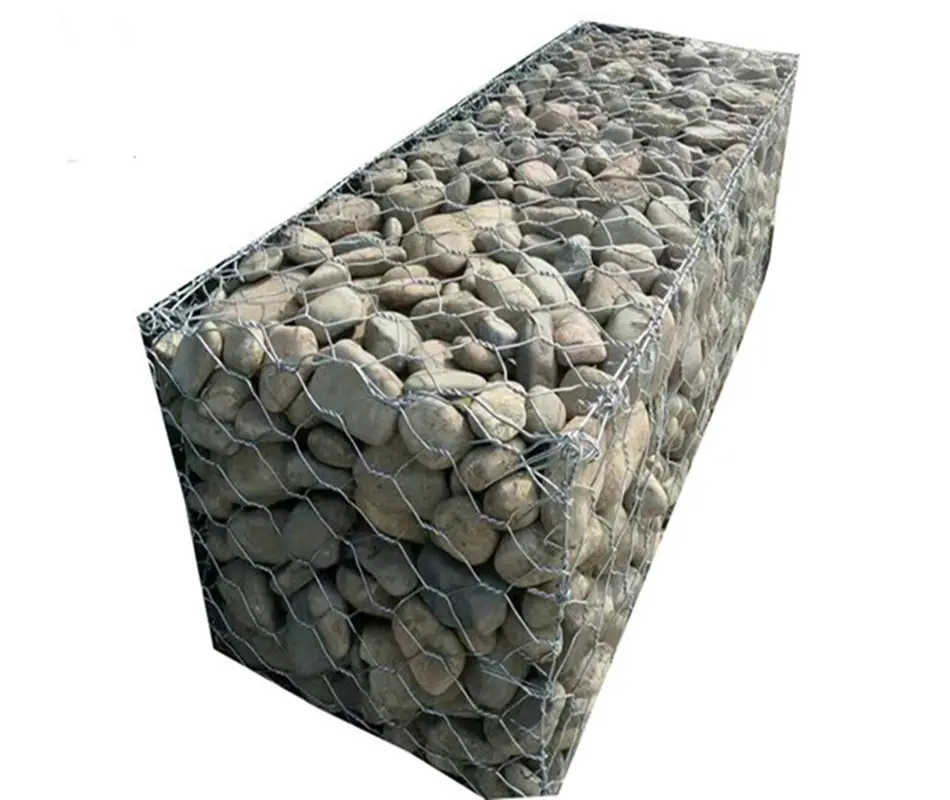 Горячая оцинкованная Каменная Клетка/габионная коробка/корзины из габиона, заполненные камнем