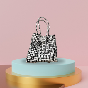 <b>Women's</b> Handmade Handbag <b>Women</b> Woven Bag Premium Plastic Material Recycled in Weaving the Lurik Pattern From Indonesia - Product Image 6