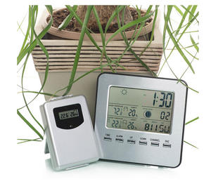 Многоязычный дисплей метеостанции беспроводной внутренний и наружный термометр гигрометр - Product Image 1