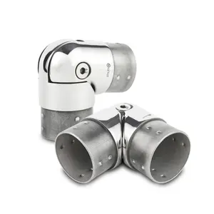 JL-1939 Round Handrail Elbow Adjustable Stainless Steel Angle Elbow Connector