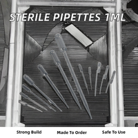 Pipettes de transfert en plastique jetables de 1 ml (PE) |   Pipettes Pasteur graduées pour huiles essentielles, manipulation de liquides en laboratoire (Royaume-Uni/France)
