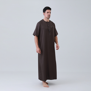 Thobe islamique pour hommes de haute qualité avec boutons métalliques, <span class=keywords><strong>Dubaï</strong></span>, Arabie Saoudite, Gandoura, <span class=keywords><strong>Djellaba</strong></span>, vente en gros - Product Image 4