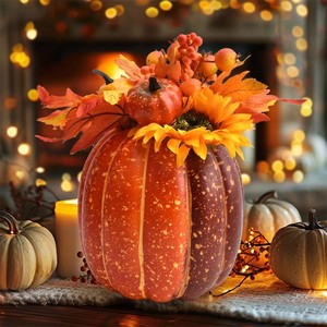 Rustic Fall Artificial Foam Pumpkins Assorted Harvest Ornaments for Halloween Thanksgiving Personalized Home Decor - Product Image 3