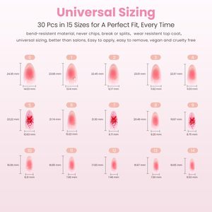 <span class=keywords><strong>Uñas</strong></span> Postizas <span class=keywords><strong>de</strong></span> Etiqueta Privada, Color <span class=keywords><strong>Rosa</strong></span> Suave Degradado, Forma Almendrada Mediana, con Brillo Dorado 3D, Reutilizables, Adhesivas, 30 Piezas - Product Image 4