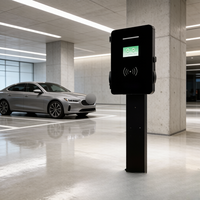 Nueva Estación de Carga para Vehículos Eléctricos Comerciales, 7/11/22kW Tipo 2 OCPP 1.6J IP54, Solución de Estacionamiento para Puntos de Trabajo, Montaje en Pared, Jinghu TA-AC-ALD2-B