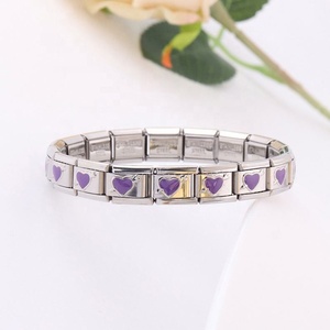 Customizable Italian Butterfly <b>Charm</b> Bracelet for Women Geometric Stainless Steel Jewelry From Factory - Product Image 5