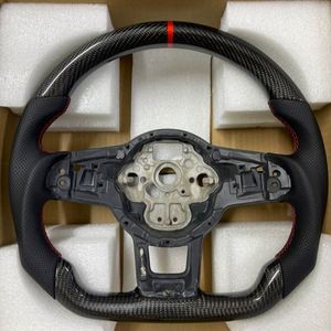 Volante de fibra de carbono ajustado de fábrica al por mayor para Volkswagen Golf 7.5 GTI MK4 MK7.5 Polo GTS R-Line Jetta - Product Image 2