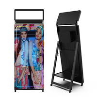 Cabine photo pour événements de mariage Cabine photo portable à selfie avec miroir magique Cabine photo à écran tactile Kiosque à cadre led avec appareil photo et imprimante