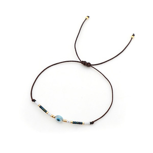 Imported rice beads hand knit Simple Turkish evil Bracelet - Product Image 3