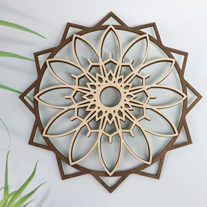 Fabbrica su misura di taglio Laser e stampa UV servizio di <span class=keywords><strong>legno</strong></span> <span class=keywords><strong>Mandala</strong></span> <span class=keywords><strong>da</strong></span> <span class=keywords><strong>parete</strong></span> arte decorazione per la casa ornamenti regali di festa - Product Image 5