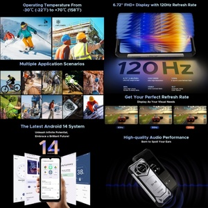 ปลดล็อค DOOGEE S200 สมาร์ทโฟน 5G รุ่นทนทาน 12GB+256GB สแกนลายนิ้วมือ หน้าจอ 6.72 นิ้ว Android 14 Dimensity 7050 Octa Core OTG NFC รุ่นกลางคืน - Product Image 5