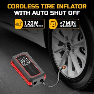 6-in-1 Jump Starter With Blowing Air <strong>Battery</strong> <strong>Booster</strong> With Tyre Inflator Tire Pressure Monitor Power Bank Emergency Light ,CE ODM - Product Image 2