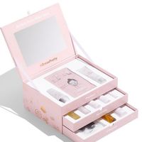 Tiroir multi-couches Boîte d'emballage cadeau pour soins de la peau Cosmétique Spa Organisateur d'ensemble de cosmétiques personnalisé Boîte cadeau de beauté rigide avec compartiment