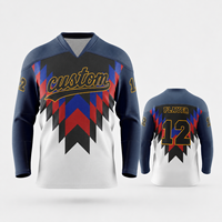 Maillot de hockey sur glace personnalisé par sublimation pour les équipes de club adultes et jeunes, entraînements, compétitions et matchs, commandes en gros pour équipes et commandes en vrac