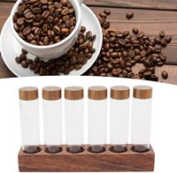Grain de café thé 6 pièces emballage Tube à essai présentoir en verre Tube unique stockage stockage outils de café pot scellé bouteille odorante