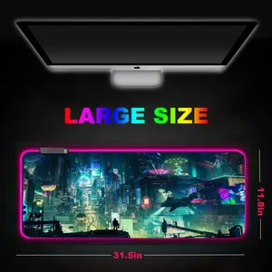 Factory Sale Large Custom Gaming LED Mouse Pad RGB Anti-slip Rubber Base Mouse Pad For Laptops