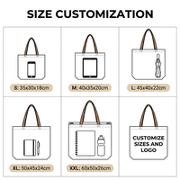 Sac de courses en toile épaisse à motif personnalisé, polyvalent, durable, spacieux, multi-usages, pour les courses et les produits frais