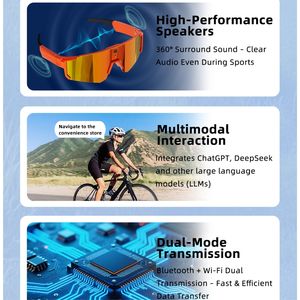 <span class=keywords><strong>2025</strong></span>ใหม่แว่นตาขี่จักรยานแว่นกันแดดกรอบใหญ่พร้อมกล้องสำหรับกีฬาเดินป่าปีนเขากันลมป้องกันรังสียูวี - Product Image 3