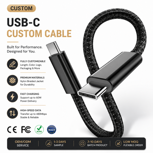 Cable de Datos LUNG KAY USB4, 240W PD3.1, Carga Rápida, 40Gbps, Compatible con Thunderbolt 4 y 3, Chip E-Marker, USB-C a USB-C, 0.5m - Product Image 1