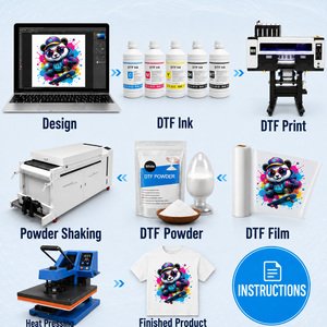 Encre d'impression DTF CMYK blanche à base d'eau 1000ml pour systèmes d'impression numérique par transfert thermique direct sur film – Vente en gros - Product Image 5